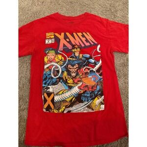 Marvel Comics X-Men Wolverine Graphic Print Red T-Shirt